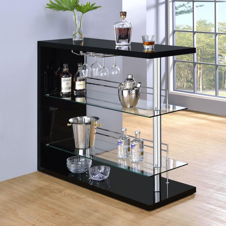 100165_01x900.jpg PRESCOTT RECTANGULAR HOME WINE TABLE BLACK HIGH GLOSS - Image 2