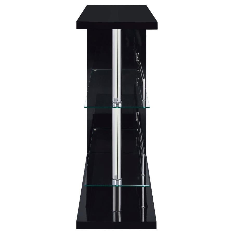 100165_03x900.jpg PRESCOTT RECTANGULAR HOME WINE TABLE BLACK HIGH GLOSS - Image 3