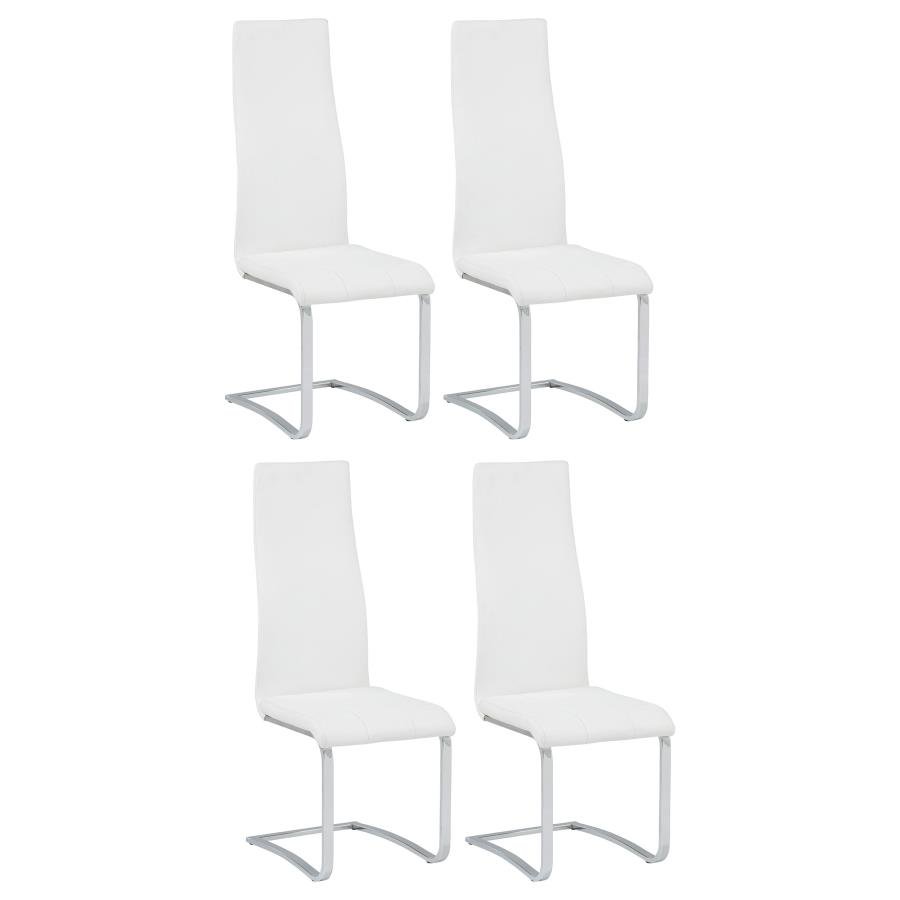 MONTCLAIR UPHOLSTERED DINING SIDE CHAIR WHITE (SET OF 4)