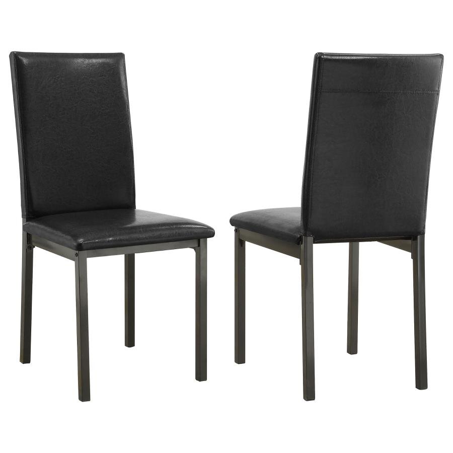 GARZA UPHOLSTERED DINING SIDE CHAIR BLACK (SET OF 2)