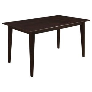 GABRIEL RECTANGULAR 59-INCH WOOD DINING TABLE CAPPUCCINO