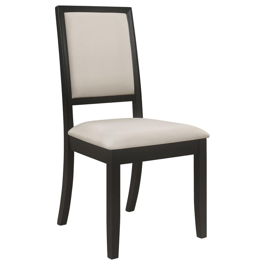 LOUISE 7-PIECE RECTANGULAR EXTENSION LEAF DINING SET BLACK - Image 4