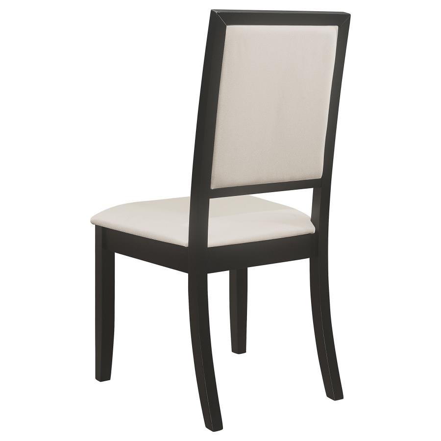 LOUISE 7-PIECE RECTANGULAR EXTENSION LEAF DINING SET BLACK - Image 6