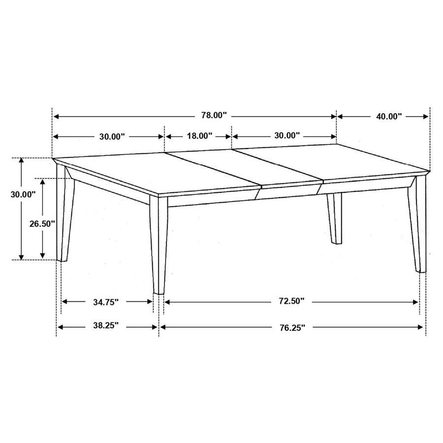 LOUISE 7-PIECE RECTANGULAR EXTENSION LEAF DINING SET BLACK - Image 10