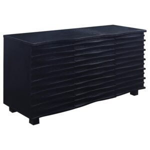 STANTON 3-DRAWER SIDEBOARD BUFFET STORAGE CABINET BLACK