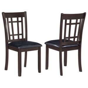 LAVON WOOD DINING SIDE CHAIR BLACK AND ESPRESSO (SET OF 2)