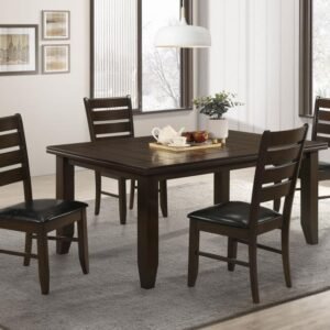DALILA 5-PIECE RECTANGULAR DINING TABLE SET CAPPUCCINO