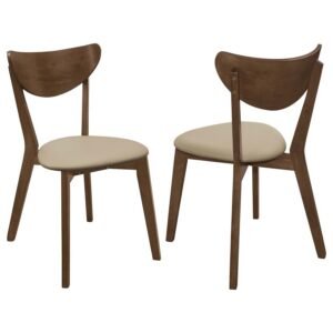 KERSEY WOOD DINING SIDE CHAIR CHESTNUT (SET OF 2)