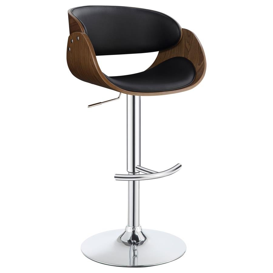 DANA ADJUSTABLE BAR STOOL BLACK AND CHROME