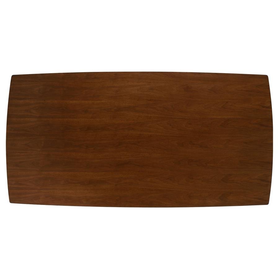 MALONE 5-PIECE RECTANGULAR DINING TABLE SET DARK WALNUT - Image 4