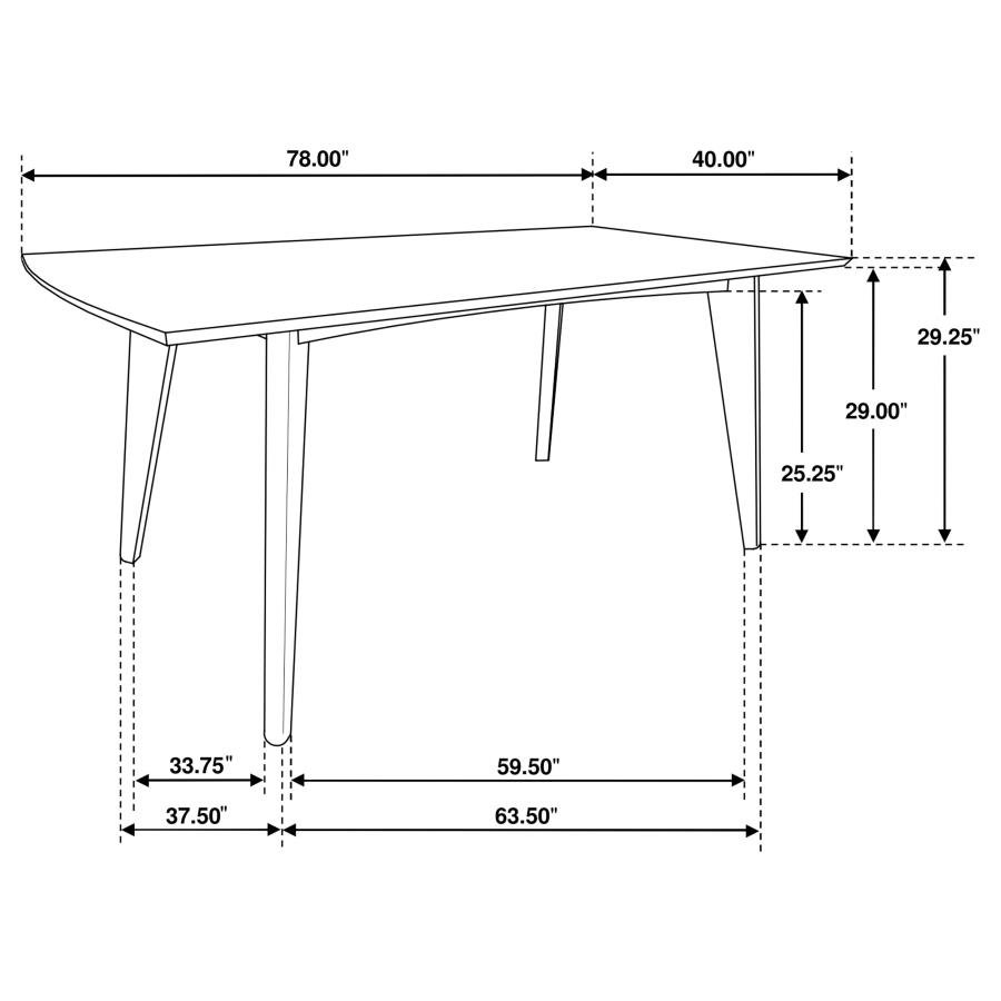 MALONE 5-PIECE RECTANGULAR DINING TABLE SET DARK WALNUT - Image 11