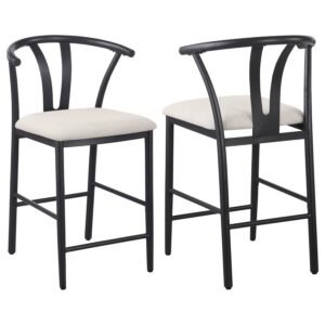 DOLMAN COUNTER HEIGHT DINING SIDE CHAIR BEIGE (SET OF 2)