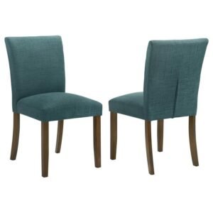 CANTLEY UPHOLSTERED DINING SIDE CHAIR TEAL BLUE (SET OF 2)
