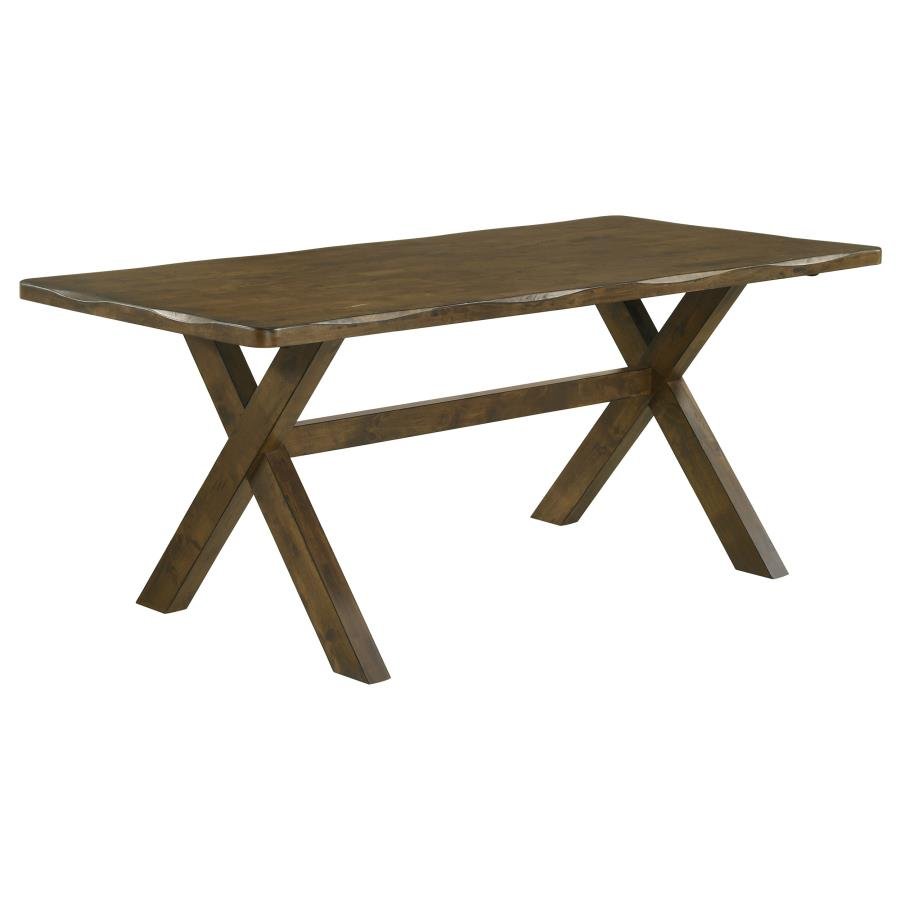 ALSTON RECTANGULAR 71-INCH DINING TABLE KNOTTY NUTMEG