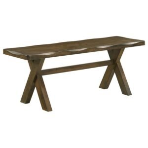 ALSTON 47-INCH SOLID WOOD DINING BENCH KNOTTY NUTMEG