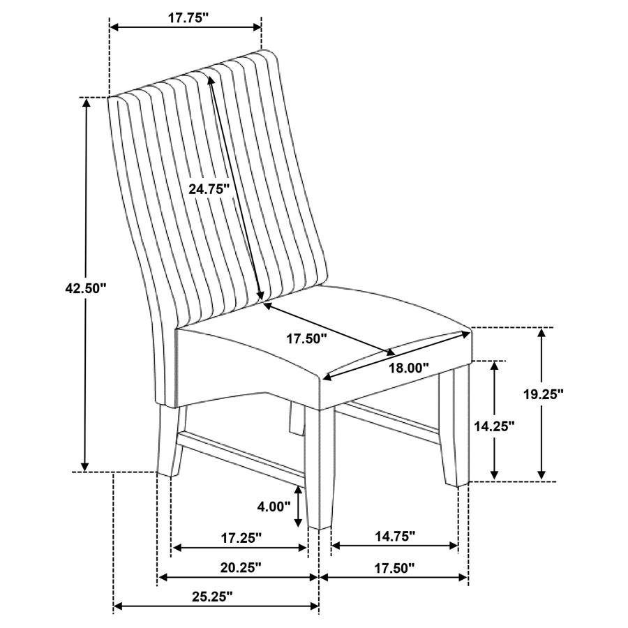 BARRAND UPHOLSTERED DINING SIDE CHAIR CHOCOLATE (SET OF 2) - Image 13