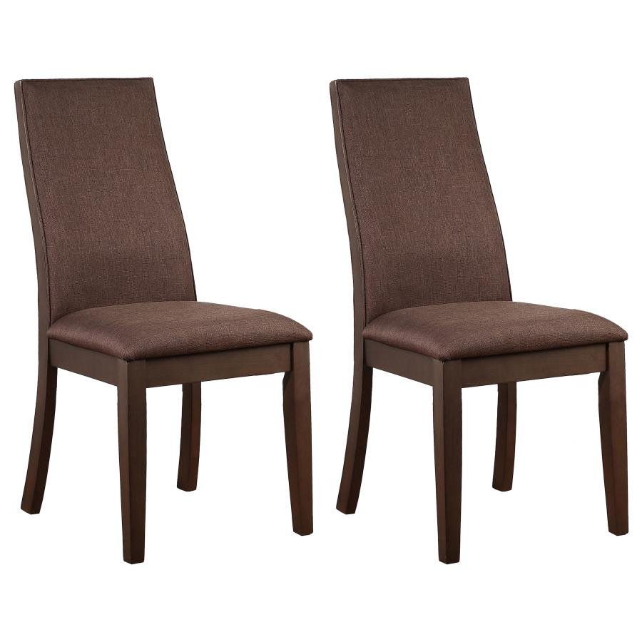 SPRING CREEK UPHOLSTERED DINING CHAIR CHOCOLATE (SET OF 2)