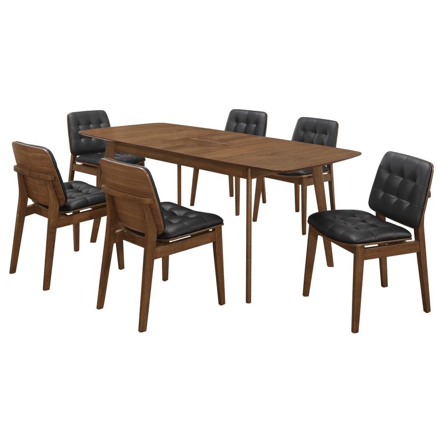 REDBRIDGE RECTANGULAR 7-PIECE DINING SET NATURAL WALNUT - Image 2