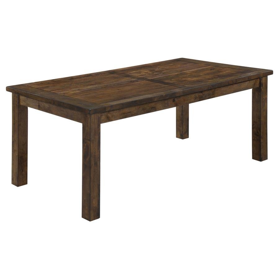 COLEMAN 7-PIECE RECTANGULAR DINING SET RUSTIC GOLDEN BROWN - Image 3