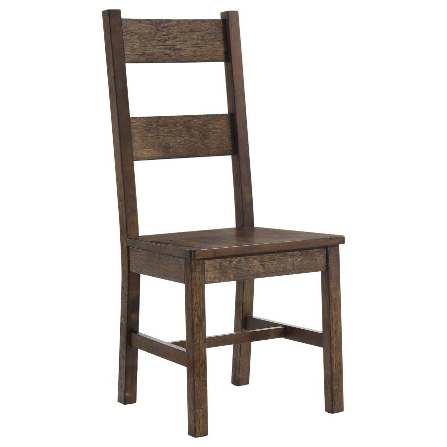 COLEMAN 7-PIECE RECTANGULAR DINING SET RUSTIC GOLDEN BROWN - Image 6