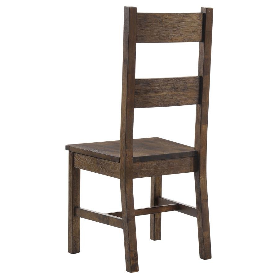 COLEMAN 7-PIECE RECTANGULAR DINING SET RUSTIC GOLDEN BROWN - Image 7