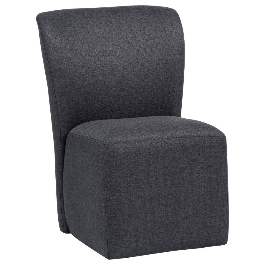 JAELYNN UPHOLSTERED PARSONS DINING SIDE CHAIR CHARCOAL (SET OF 2)