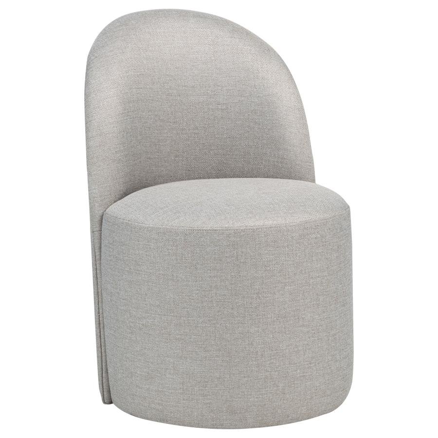 AUBREY UPHOLSTERED BARREL DINING SIDE CHAIR BEIGE (SET OF 2)