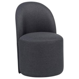 AUBREY UPHOLSTERED BARREL DINING SIDE CHAIR CHARCOAL (SET OF 2)