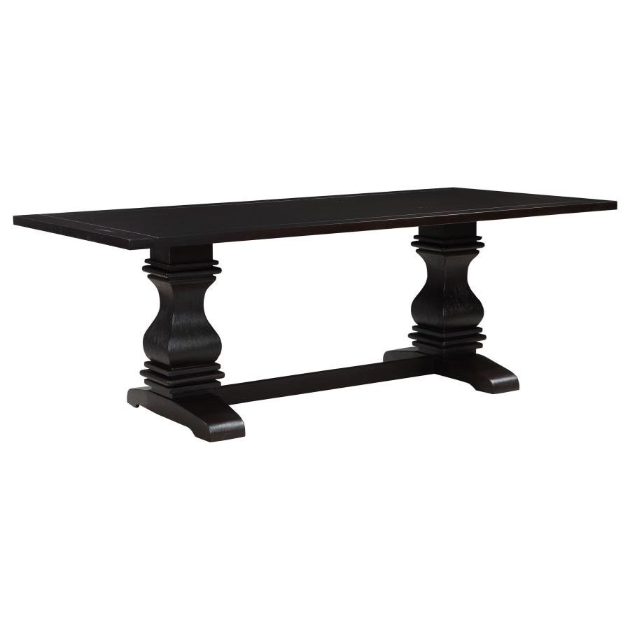 PARKINS RECTANGULAR 86-INCH DINING TABLE RUSTIC ESPRESSO