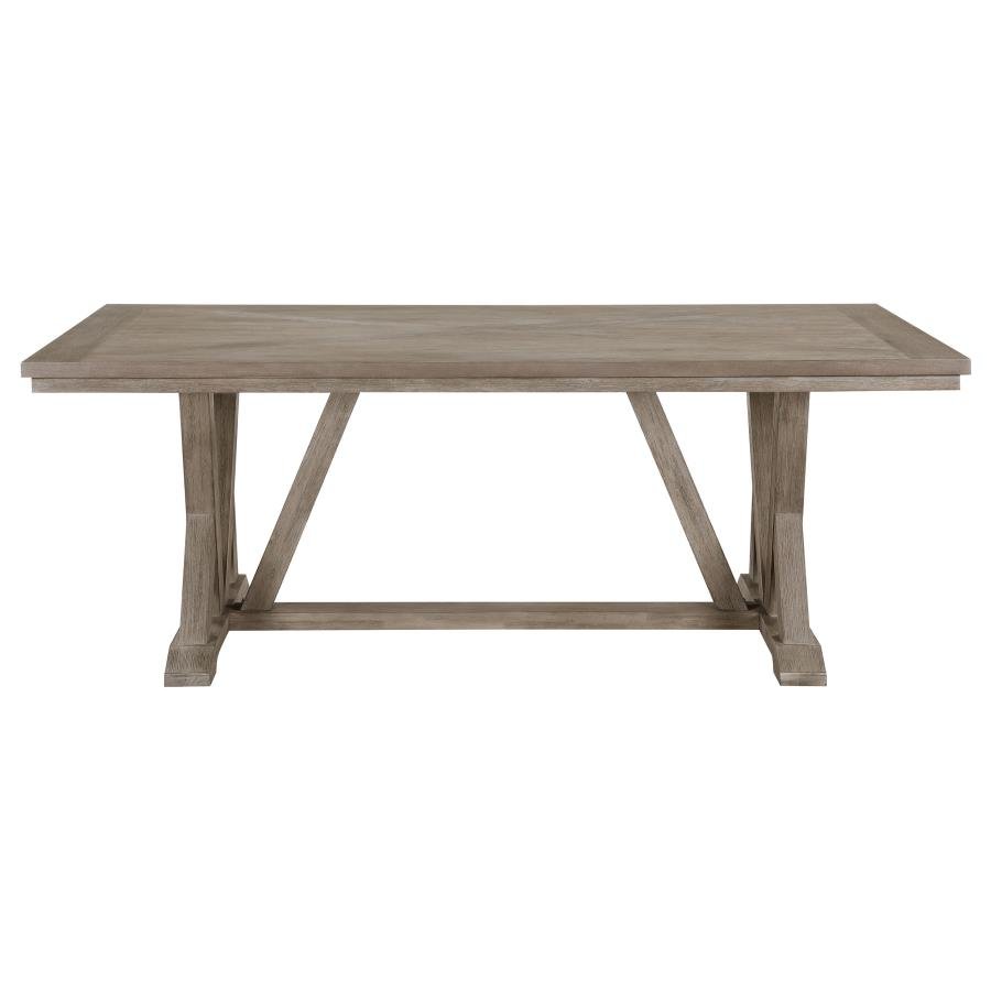 CORNELIA RECTANGULAR 82-INCH DINING TABLE COASTAL GREY - Image 3