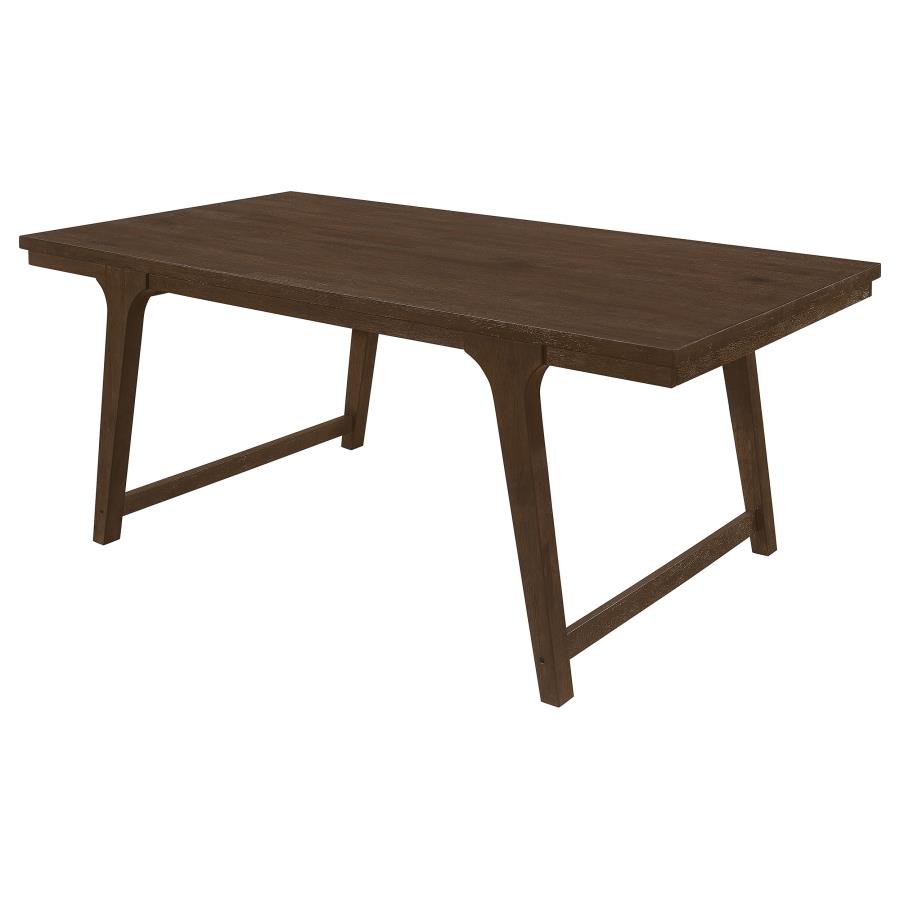 107591_04x900.jpg REYNOLDS RECTANGULAR 79-INCH WOOD DINING TABLE BROWN OAK - Image 4