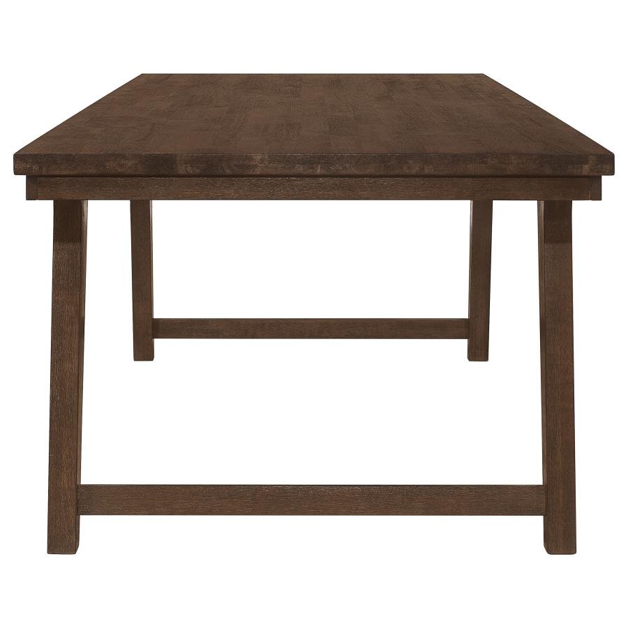 107591_05x900.jpg REYNOLDS RECTANGULAR 79-INCH WOOD DINING TABLE BROWN OAK - Image 5