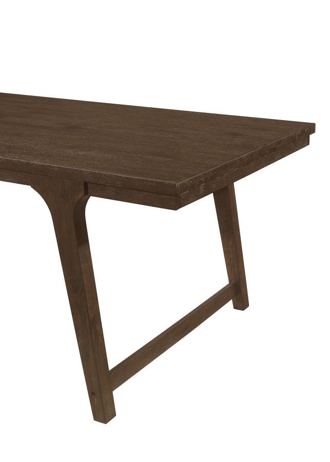 107591_06x900.jpg REYNOLDS RECTANGULAR 79-INCH WOOD DINING TABLE BROWN OAK - Image 7