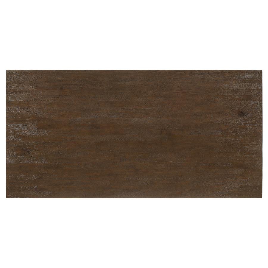 107591_07x900.jpg REYNOLDS RECTANGULAR 79-INCH WOOD DINING TABLE BROWN OAK - Image 6
