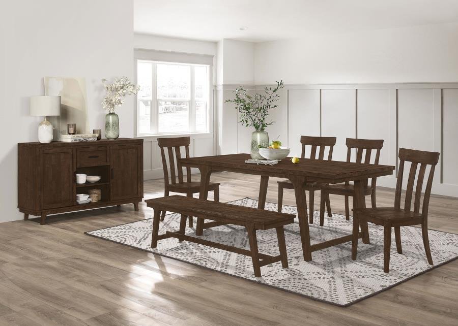 107591_10x900.jpg REYNOLDS RECTANGULAR 79-INCH WOOD DINING TABLE BROWN OAK - Image 10