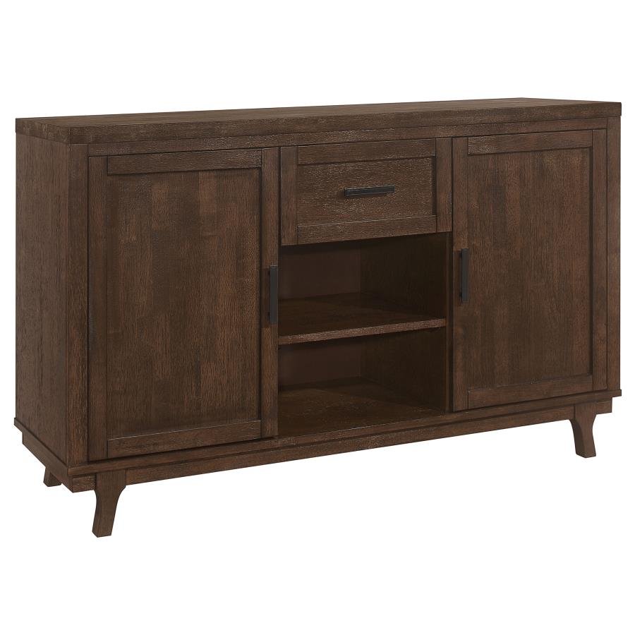 REYNOLDS 2-DOOR SIDEBOARD BUFFET STORAGE CABINET BROWN OAK