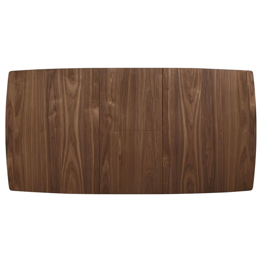 ALFREDO 5-PIECE BUTTERFLY LEAF DINING SET NATURAL WALNUT - Image 5