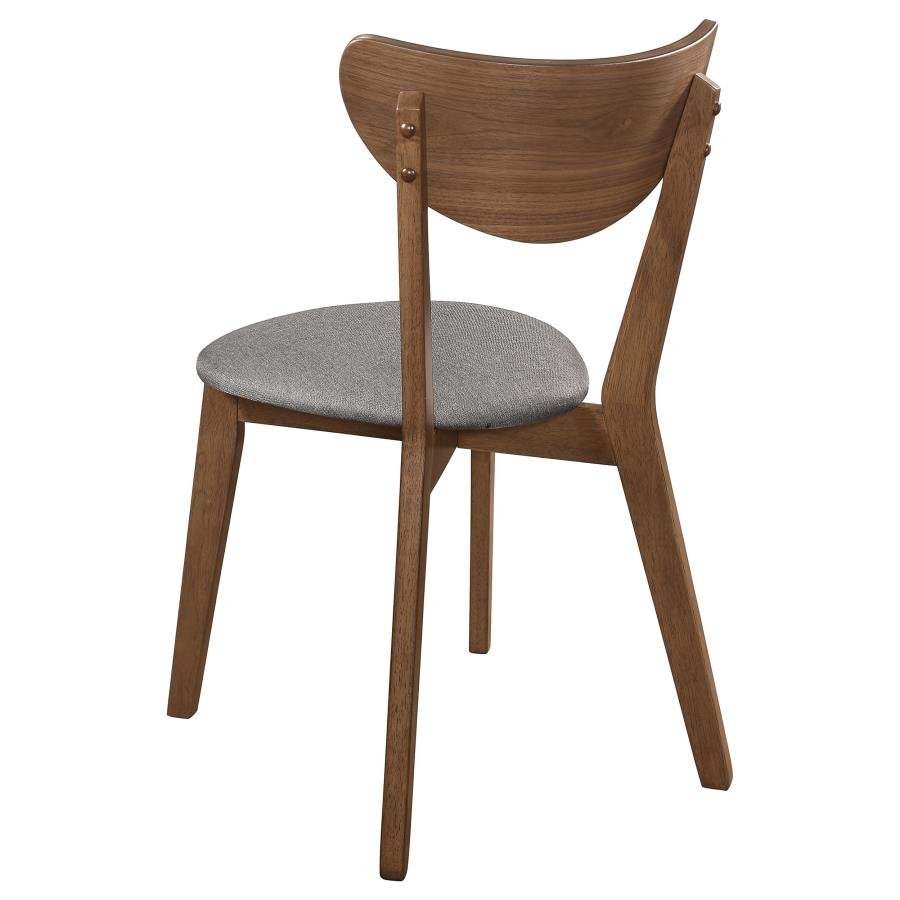ALFREDO 5-PIECE BUTTERFLY LEAF DINING SET NATURAL WALNUT - Image 8