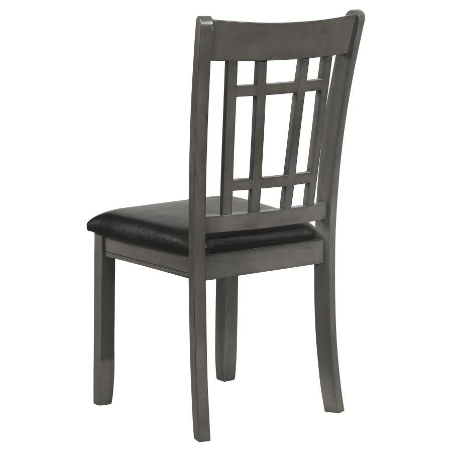 LAVON 5-PIECE OVAL EXTENSION LEAF DINING SET MEDIUM GREY - Image 10