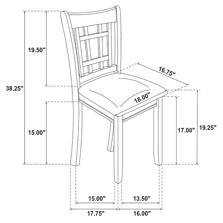 LAVON 5-PIECE OVAL EXTENSION LEAF DINING SET MEDIUM GREY - Image 15