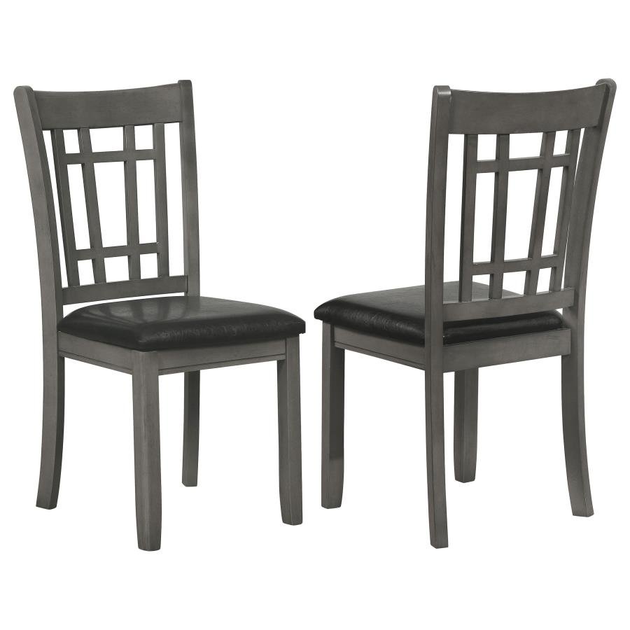LAVON WOOD DINING SIDE CHAIR BLACK AND MEDIUM GREY (SET OF 2)