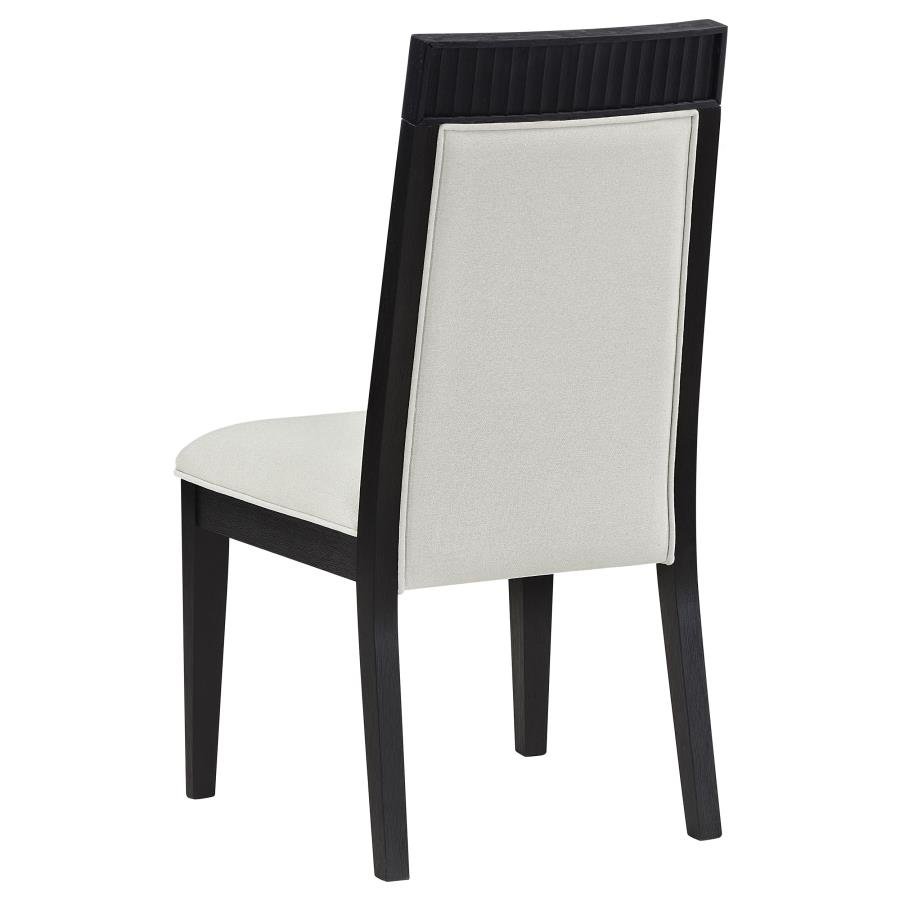 BROOKMEAD 7-PIECE EXTENSION LEAF DINING TABLE SET BLACK - Image 9