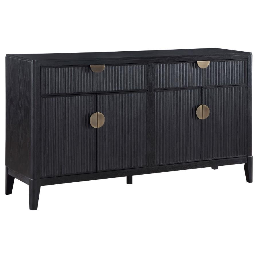 BROOKMEAD 4-DOOR SIDEBOARD BUFFET STORAGE CABINET BLACK
