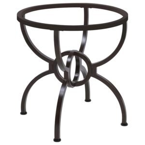 AVIANO ROUND METAL DINING TABLE BASE GUNMETAL