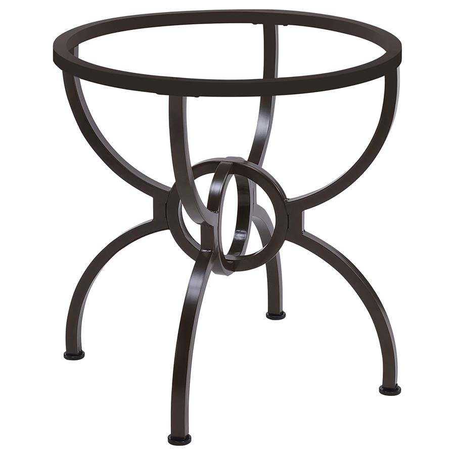 AVIANO ROUND METAL DINING TABLE BASE GUNMETAL