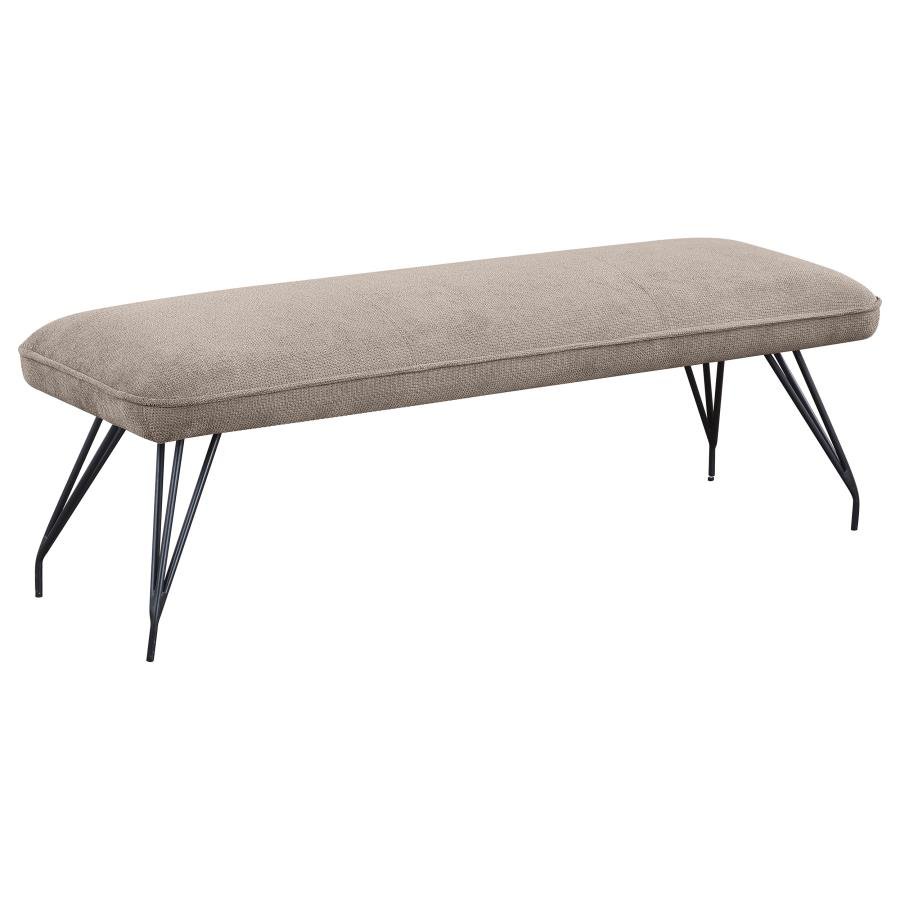 DODSON FABRIC UPHOLSTERED DINING BENCH TAUPE