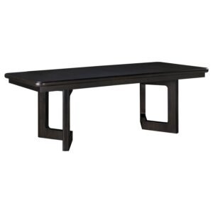 HATHAWAY 84-INCH EXTENSION LEAF DINING TABLE ACACIA BROWN