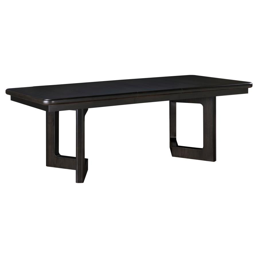 HATHAWAY 84-INCH EXTENSION LEAF DINING TABLE ACACIA BROWN