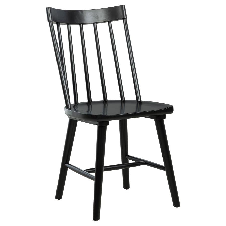MIDDLETON 6-PIECE EXTENSION LEAF DINING SET BROWN AND BLACK - Image 6
