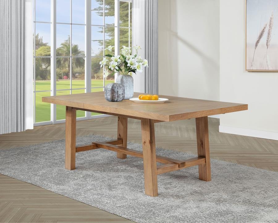 108540_01x900.jpg MIDDLETON 76-INCH EXTENSION LEAF DINING TABLE NATURAL BROWN - Image 2